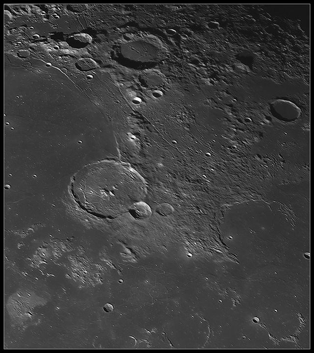 pythagoras crater region at lunar sunrise