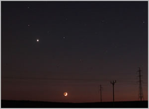 moon and planets