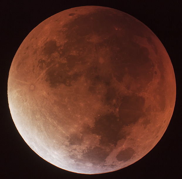 total lunar ecllipse phase during supermoon, 2015