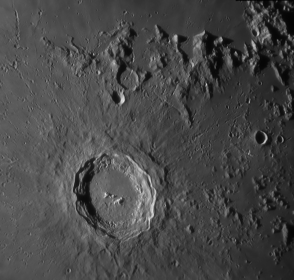lunar mosaic - copernicus crater and montes carpatus region