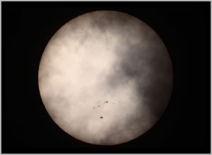 sunspots on a cloudy day
