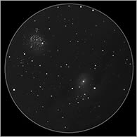 M52 - bubble nebula sketch