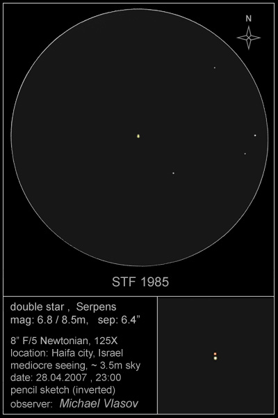 stf 1985 double star in serpens drawing