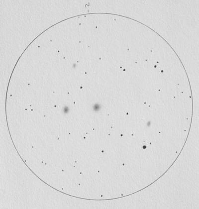 ngc 7626, 7619, 7623, 7611 - original drawing