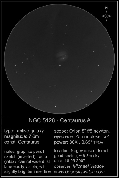 VCSE - NGC 5128 - Michael Vlasov rajza