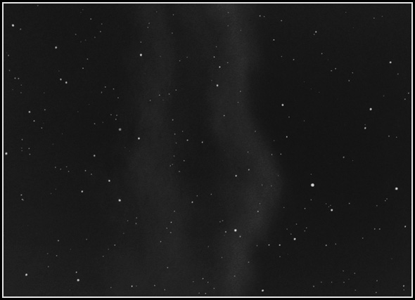 orionid 2011 meteor trail telescope sketch