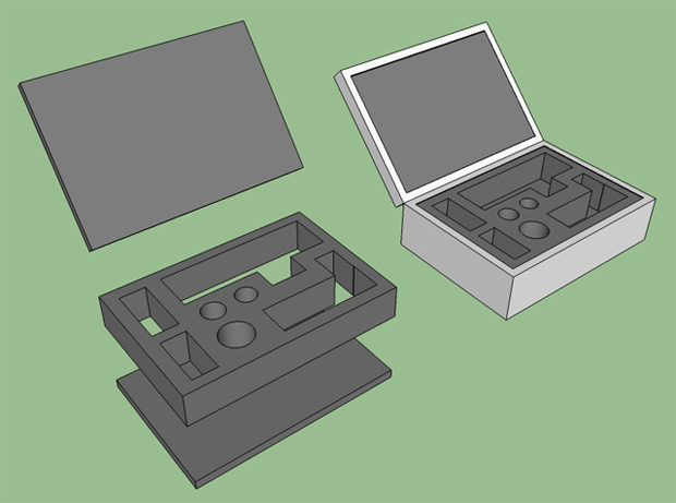 making a padded eyepiece case