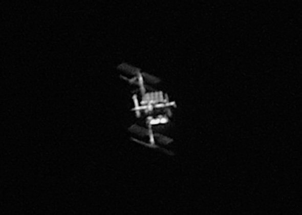 international space station from earth telescope