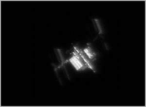 International space station through a telescope, 26 mar 2017