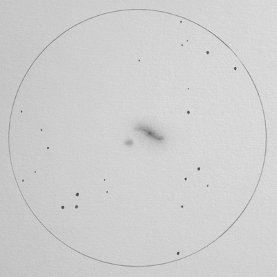 cocoon galaxy ngc 4490 - original drawing